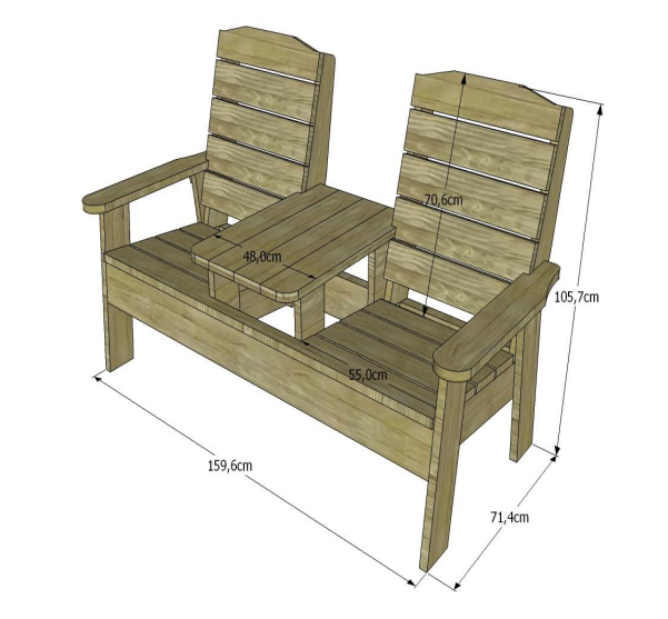 Loveseat hagestol